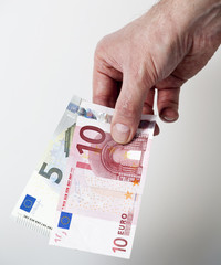 15 Euro cash back Konzept