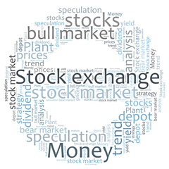 Stock exchange word cloud