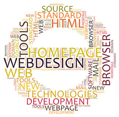 Webdesign word cloud