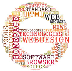 Webdesign word cloud