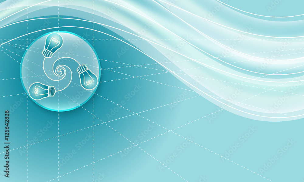 Aufkleber vector abstract background and three transparent idea symbol