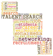 Talent search word cloud