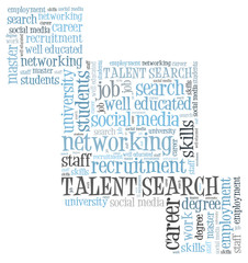 Talent search word cloud