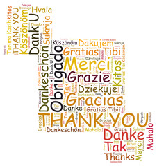 Fototapeta premium Thank you word cloud