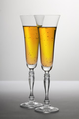 Two champagne glasses