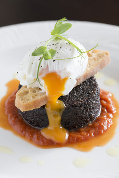 Fried breakfast food from a fine dining restaurant