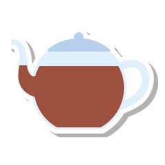 teapot beverage isolated icon vector illustration design