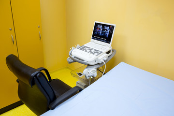 Ultrasonography (ultrasound) machine in hospital