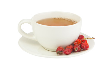 delicious hot tea from red rosehip
