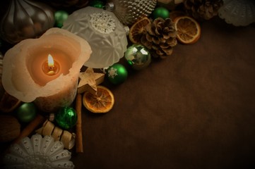 Weihnachtsgruß in Naturfarben
