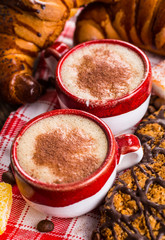 coffee cup and coffee beans
