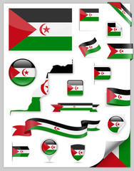Sahrawi Arab democratic Republic Flag Set - Vector Collection