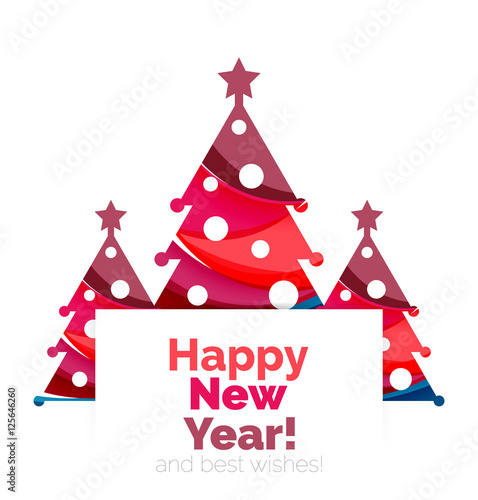&quot;Christmas tree, New Year banner elements&quot; Stockfotos und lizenzfreie