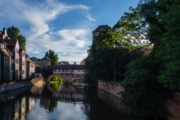 Fototapeta na wymiar Fachwerkbrücke Nürnberg