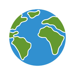 world planet earth isolated icon vector illustration design