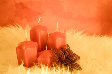 orange advent candles