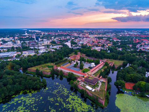 Berlin - Spandau, Zitadelle,  Luftaufnahme. 