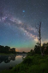 Foto auf Acrylglas Sternenklare Nachtlandschaft © Viktar Malyshchyts