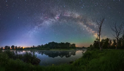 Fototapeten Sternenklare Nachtlandschaft © Viktar Malyshchyts