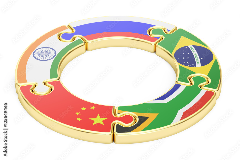 Poster brics summit concept, 3d rendering