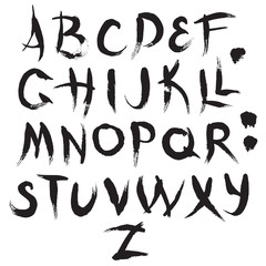 Vector hand-draw alphabet