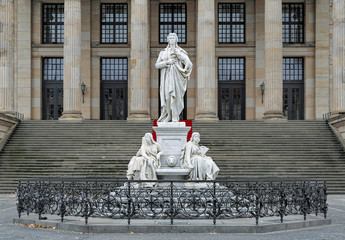 Schiller Monument on the Gendarmenmarkt square of Berlin, Germany