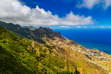 Fototapeta na wymiar Anaga mountains view from Mirador Cabezo del Tejo, Tenerife island, Spain