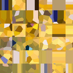 Yellow pattern. Mosaic of geometric shapes. Colored polygons. Abstract background