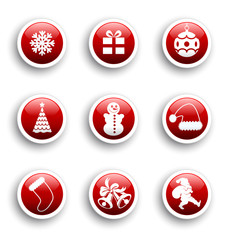 Set of vector Christmas icons