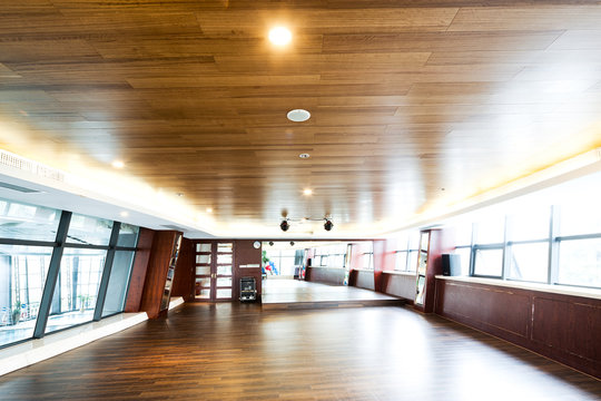 interior of empty room in modern gym