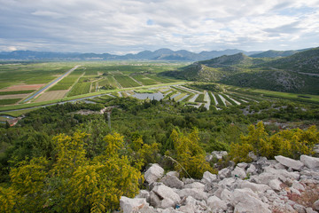 View of fertile Neretva delta, Croatia