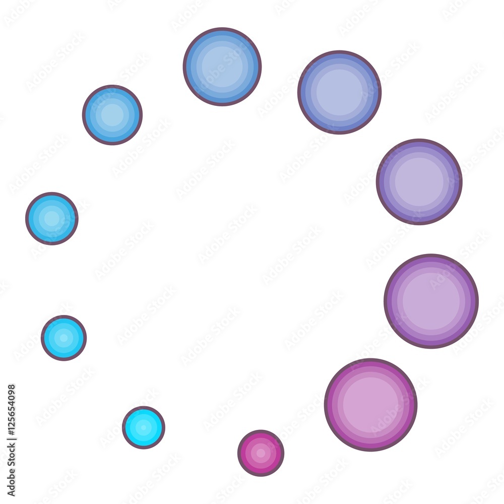 Poster abstract circle shape icon. cartoon illustration of circle shape vector icon for web design