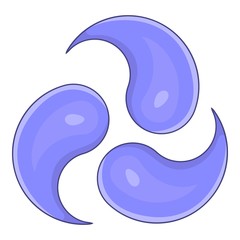 Colorful abstract swirl icon. Cartoon illustration of swirl vector icon for web design