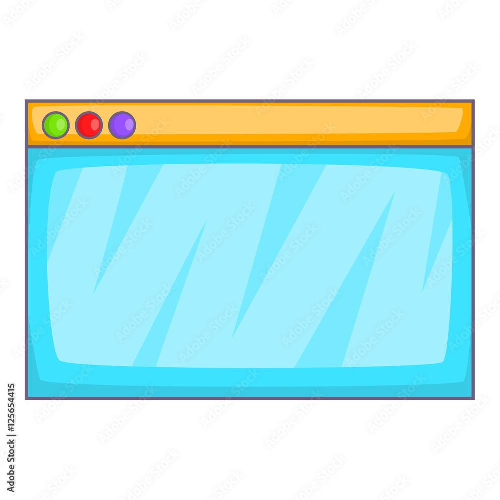 Poster browser window icon. cartoon illustration of browser window vector icon for web design