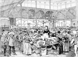 A Fish Market in Paris, France.