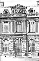 Façade of the Henry IV Gallery at the Jardin de l'Infante at th