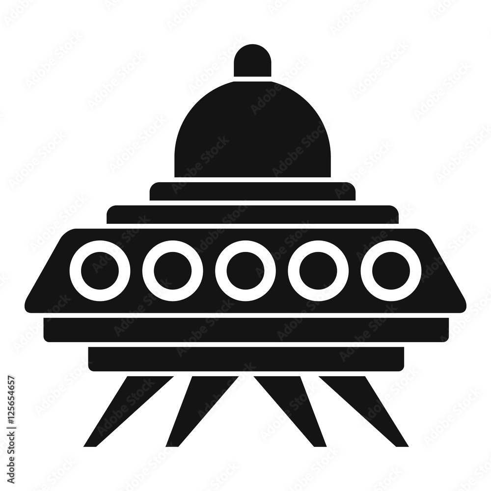 Aufkleber alien spaceship icon. simple illustration of alien spaceship vector icon for web