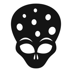 Extraterrestrial alien head icon. Simple illustration of alien head vector icon for web