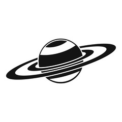 Saturn rings icon. Simple illustration of Saturn rings vector icon for web © ylivdesign