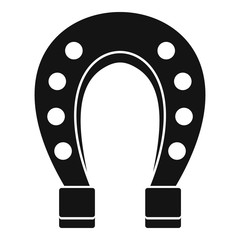 Horse shoe icon. Simple illustration of horse shoe vector icon for web