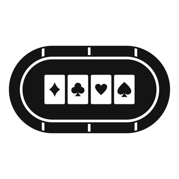 Poker Table Icon. Simple Illustration Of Vector Icon For Web