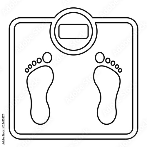 &quot;Scales icon. Outline illustration of scales vector icon