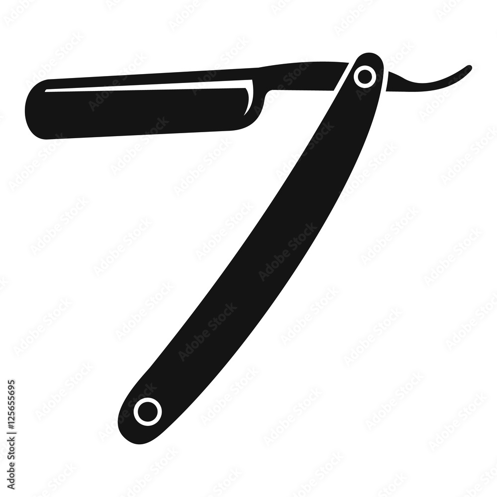 Poster razor blade icon. simple illustration of razor blade vector icon for web