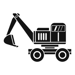 Excavator icon. Simple illustration of excavator vector icon for web