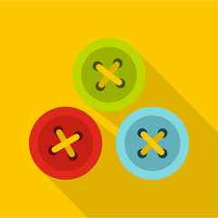 Obraz premium Buttons for sewing icon. Flat illustration of buttons for sewing vector icon for web