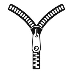 Zipper with lock icon. Simple illustration of zipper with lock vector icon for web © ylivdesign