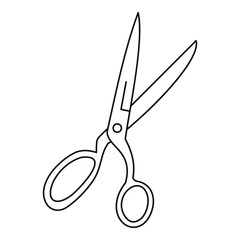 Sewing scissors icon. Outline illustration of sewing scissors vector icon for web
