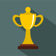 Championship cup icon. Flat illustration of championship cup vector icon for web