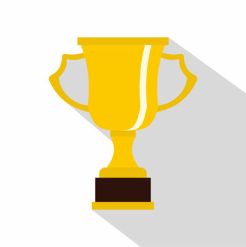 Cup for win icon. Flat illustration of cup for win vector icon for web