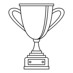 Gold cup for championship icon. Outline illustration of gold cup for championship vector icon for web